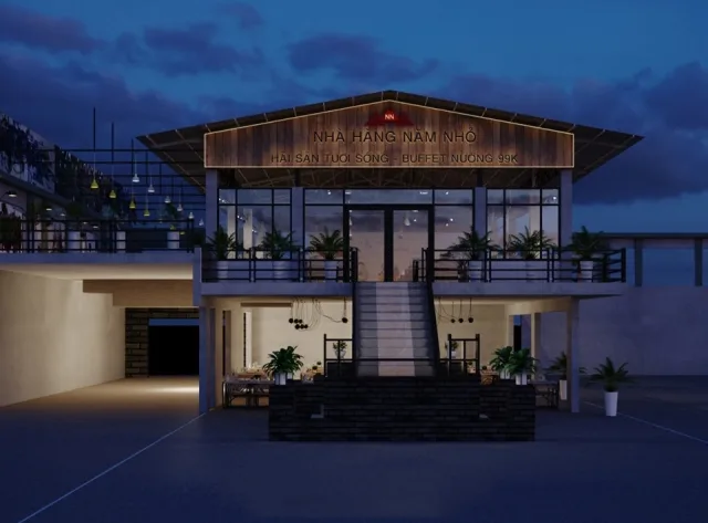 4 kinh nghiệm thiết kế nhà hàng 2 tầng, quán ăn 2 mặt tiền 21