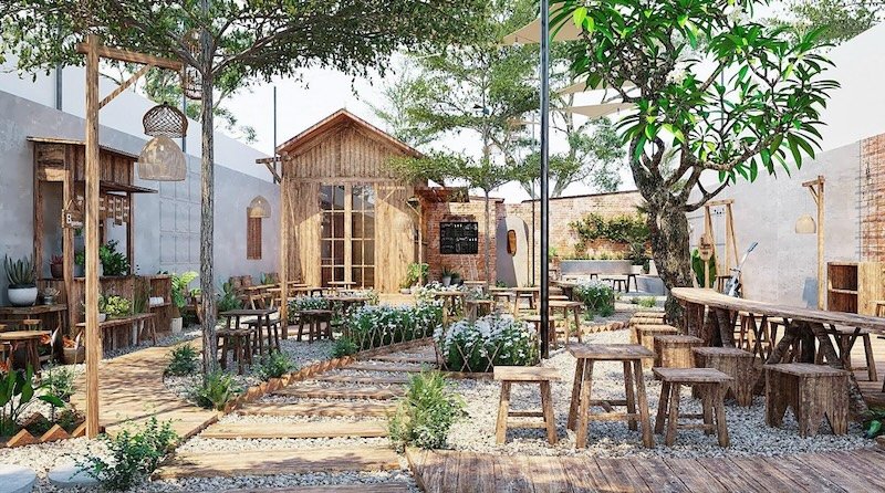 [Báo Giá] 10+ Mẫu thi công, thiết kế quán cafe không gian mở 15