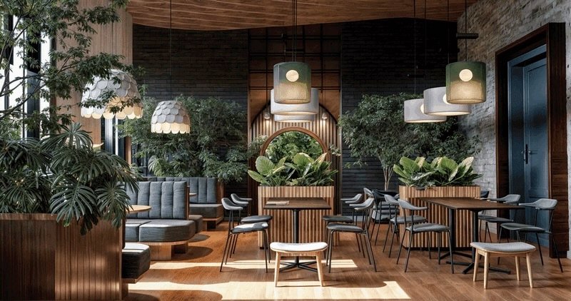 [Báo Giá] 10+ Mẫu thiết kế quán cafe phong cách Rustic 12