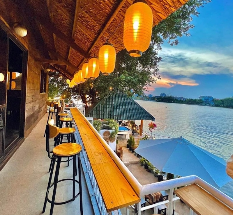 [báo giá] mẫu thi công, thiết kế quán cafe ven sông 13